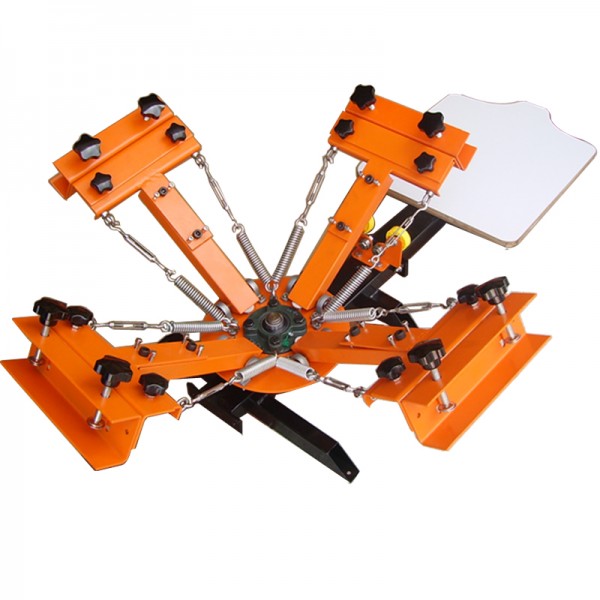 4 color 1 station screen printing machine