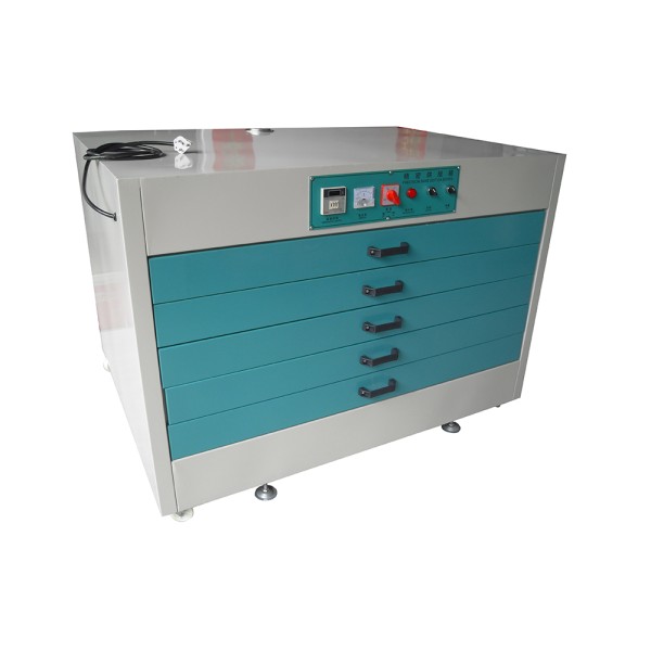 Screen printing drying cabinet with 5 layers