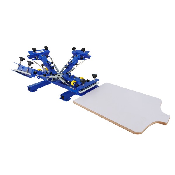 4 color 1 station screen printing machine