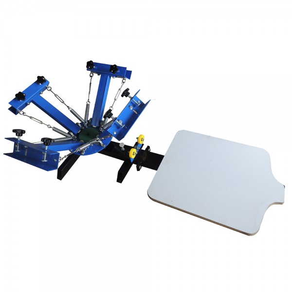 4 color 1 station screen printer